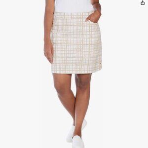 Hilary Radley Skorts for Women Casual Tan and White Combo